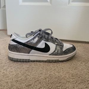 Golden gals silver and black womens dunk low